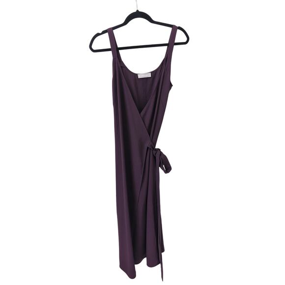 Everlane Japanese GoWeave Tank Wrap Dress in Plum - Picture 2 of 5